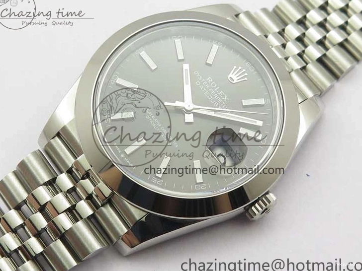 41 Gray Best Dial 904L VS3235 on 1:1 Jubilee VSF Edition DateJust SS 126330 Bracelet 0118